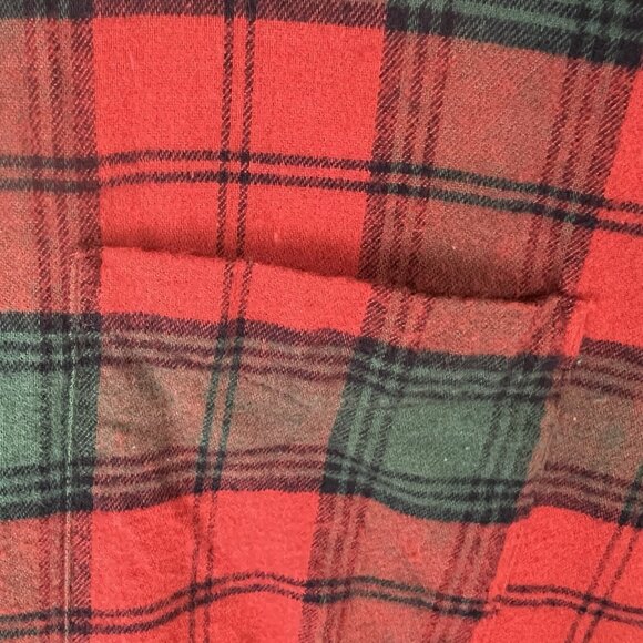 Vintage LL‎ Bean Shirt Men Medium Red Green Plaid Flannel Button Up USA 90s Y2K - Picture 4 of 8